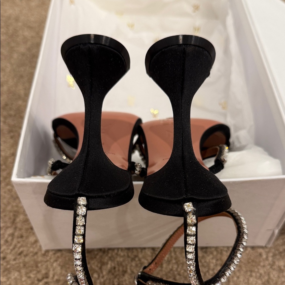 Amina Muaddi Crystal-Embellished Sandals – Size EU 37 - Picture 12 of 14